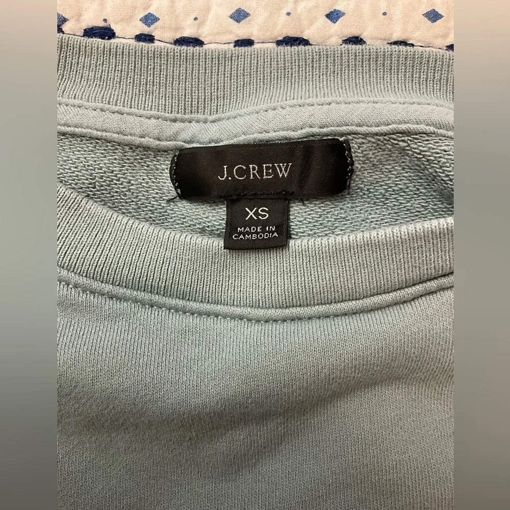 J Crew University Cropped Sweatshirt Sz XS